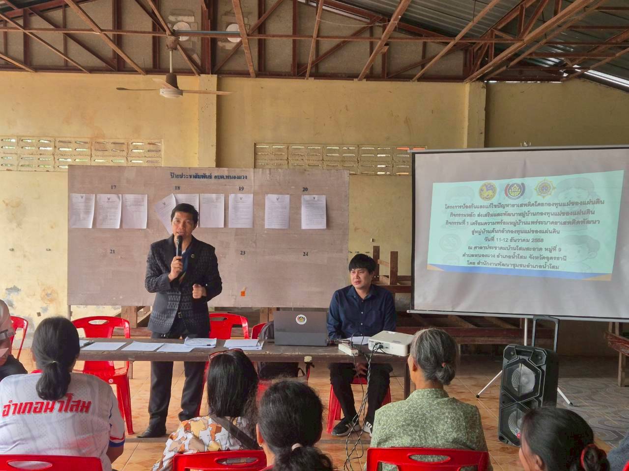 โครงการเตรียมความพร้อมหมู่บ้านแพร่ระบาดยาเสพติดพัฒนาสู่หมู่บ้านต้นกล้ากองทุนแม่ของแผ่นดิน